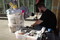 This is the guy decorating the jars with pony figurines and landscapes. Doing another one while waiting for the doors on Saturday morning. Why didn't I write down his name?