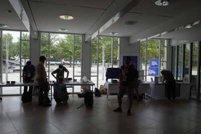 Vendors getting good deals the day before the convention opens.