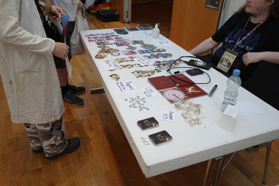 Prince Whateverer's table. He wasn't there when I came by.